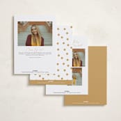 "Graduate Script" - Graduation Announcements in Snow by Sarah Curry - Back of Card Options