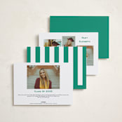 "Kamryn" - Graduation Announcements in Emerald by Erin German - Back of Card Options