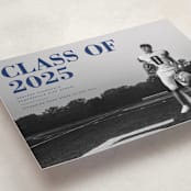 "Bold Headline" - Graduation Announcements in Midnight by Emily Sabol Goss - Detail