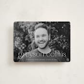 "Understated" - Graduation Announcements in Salt by Ekko Studio - Front