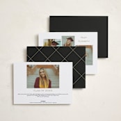 "Legato" - Graduation Announcements in Crisp Linen by Erin L. Wilson - Back of Card Options