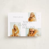 "editorial serif" - Graduation Announcements in Cotton by Ellen Schlegelmilch - Front