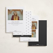 "pastiche" - Graduation Announcements in Raven by Olivia Raufman - Back of Card Options