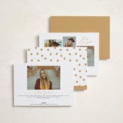 "Graduate Script" - Graduation Announcements in Snow by Sarah Curry - Back of Card Options
