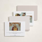 "r e f l e c t i o n" - Graduation Announcements in Charcoal by Sara Hicks Malone - Back of Card Options