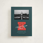 "Varsity Initial" - Graduation Announcements in Forest by Leia Matt - Front
