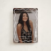 "Tassel Scallop" - Graduation Announcements in Snow by Susan Zinader - Front