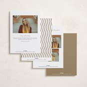 "Tassel Scallop" - Graduation Announcements in Snow by Susan Zinader - Back of Card Options
