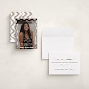 "Tassel Scallop" - Graduation Announcements in Snow by Susan Zinader - Assembled