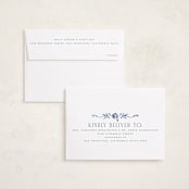 "Grad Crest" - Graduation Announcements in Indigo by Petra Kern - FREE Recipient Addressing