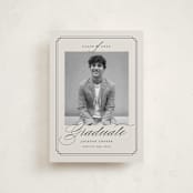 "Refined Grad" - Graduation Announcements in Taupe by Ashley Iwafuchi - Front