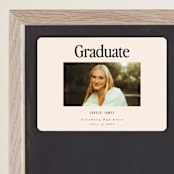 "Persistence" - Graduation Announcements in Cream by Nazia Hyder - Magnet Front
