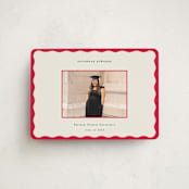 "Decorative Frame" - Graduation Announcements in Crimson by Baumbirdy - Front