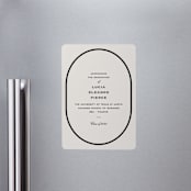 "Commence" - Graduation Announcements in Tuxedo by Megan Davis - Magnet Front