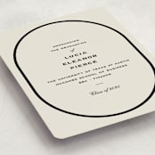 "Commence" - Graduation Announcements in Tuxedo by Megan Davis - Detail