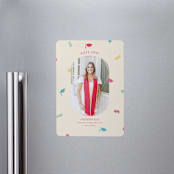 "Confetti Drop" - Graduation Announcements in Multi by Megan Cash - Magnet Front