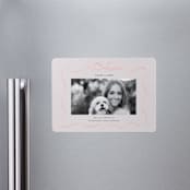 "Ribbon Frame" - Graduation Announcements in Blush by Itsy Belle Studio - Magnet Front