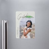 "Arc Over" - Graduation Announcements in Vanilla by Pixel and Hank - Magnet Front