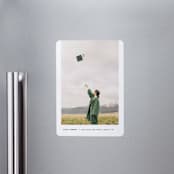 "Subtle" - Graduation Announcements in Silk by Adelyn T. - Magnet Front