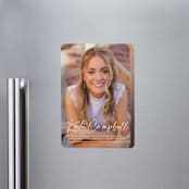 "Signature Grad" - Graduation Announcements in Linen by Erica Krystek - Magnet Front