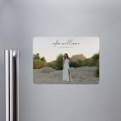 "high script" - Graduation Announcements in Onyx by Eric Ransom - Magnet Front