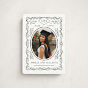 "Ivy Grad" - Graduation Announcements in Linen by Paper Sun Studio - Front
