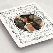 "Ivy Grad" - Graduation Announcements in Linen by Paper Sun Studio - Detail