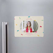 "Confetti Drop" - Graduation Announcements in Multi by Megan Cash - Magnet Front