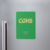 "Bold Initials" - Graduation Announcements in Grass by mo kelley - Magnet Front