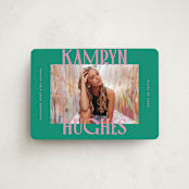 "Kamryn" - Graduation Announcements in Emerald by Erin German - Front