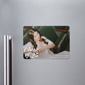 "Class Dismissed" - Graduation Announcements in Ink by Megan Davis - Magnet Front