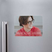 "headlined" - Graduation Announcements in Pearl by Emily Sabol Goss - Magnet Front