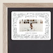 "Dream Big Grad" - Graduation Announcements in Snow by Stephanie Hawkes - Magnet Front