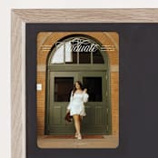 "Legato" - Graduation Announcements in Crisp Linen by Erin L. Wilson - Magnet Front