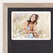 "portrait script" - Graduation Announcements in Onyx by Sarah Curry - Magnet Front