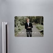 "Grad in Overlay" - Graduation Announcements in Eggshell by Carolyn MacLaren - Magnet Front