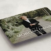 "Grad in Overlay" - Graduation Announcements in Eggshell by Carolyn MacLaren - Detail