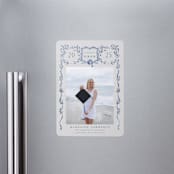 "Grad Crest" - Graduation Announcements in Indigo by Petra Kern - Magnet Front