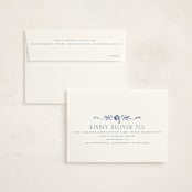 "Grad Crest" - Graduation Announcements in Indigo by Petra Kern - FREE Recipient Addressing