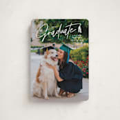 "Tassled T" - Graduation Announcements in Snow by Lauren Chism - Front