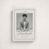 "Refined Grad" - Graduation Announcements in Taupe by Ashley Iwafuchi - Front