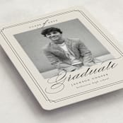 "Refined Grad" - Graduation Announcements in Taupe by Ashley Iwafuchi - Detail