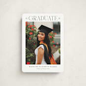 "Newsprint" - Graduation Announcements in Snow by Nicoletta Savod - Front