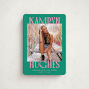 "Kamryn" - Graduation Announcements in Emerald by Erin German - Front