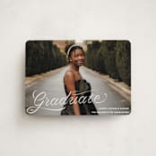"Ribbons and Cords" - Graduation Announcements in Ink by Megan Davis - Front