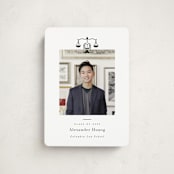 "Scales of Justice" - Graduation Announcements in Ink by Hudson meet Rose - Front