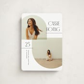 "Geo Duo" - Graduation Announcements in Snow by Pixel and Hank - Front