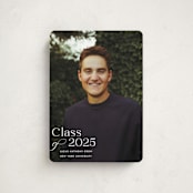 "Classical Grad" - Graduation Announcements in Blanco by Megan Davis - Front