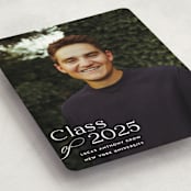 "Classical Grad" - Graduation Announcements in Blanco by Megan Davis - Detail