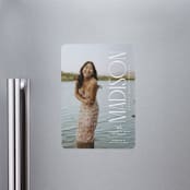 "Pillar" - Graduation Announcements in Snow by Owl and Toad - Magnet Front